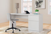 Prime Furniture - Ashley Furniture - Onita Office Desk - Home Office Desk / White - H9630-134